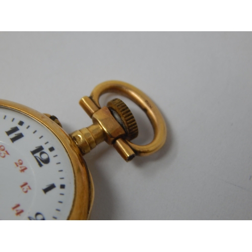 42 - Small French 18ct Gold Pocket watch gross weight 17g