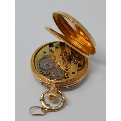 43 - Larger 18ct Gold Pocket Watch gross weight 28g