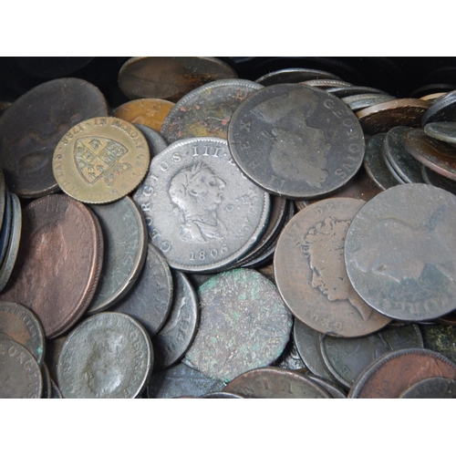 38 - Enormous hoard of early Copper coinage discovered in a chimney stack where it had been stored in a v... 