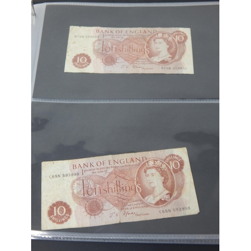 39 - Collection of GB and World Banknotes in collectors album including early War issue notes and a run o... 