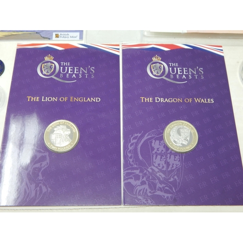 33 - Large collection of Commemorative coinage to include The Queen's Beasts The Dragon of Wales £2 dated... 