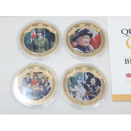 45 - Guernsey 2020 Battle of Britain Colour enhanced £5 coin cased; Queen's 90th Birthday Exclusive Colle... 