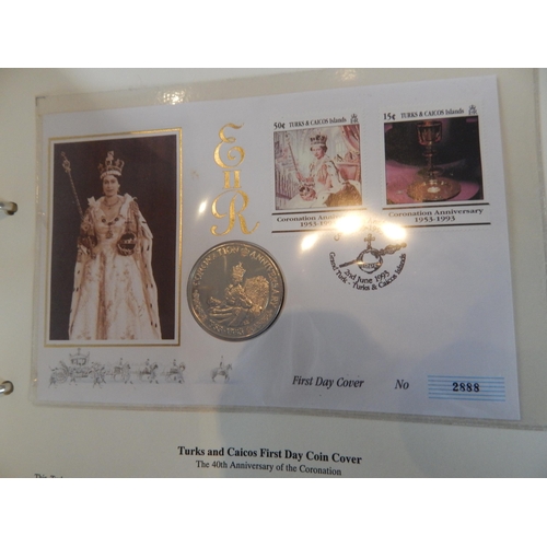 90 - The Royal Family Coin Covers and Stamp Sets in blue album twinned with a huge selection of other sta... 