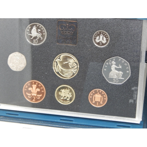 95 - UK Proof Sets 1983, 1985, 1994, 1995, 1999 all about as struck and housed in blue Royal Mint cases o... 