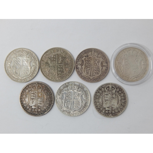 72 - Victoria Silver Halfcrowns 1887, 1892; Edward VII Silver Halfcrown 1910; George V Silver Halfcrowns ... 