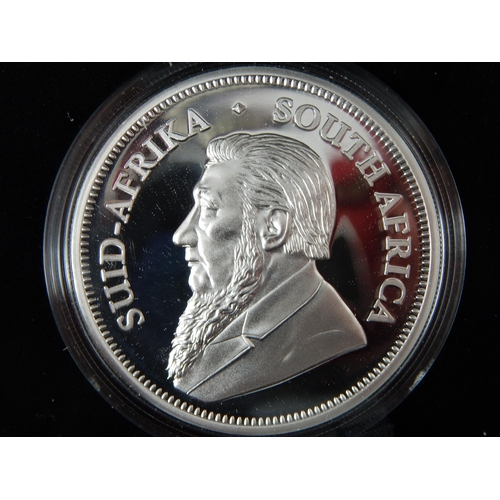 79 - Superb South Africa Proof Silver 2020 2 Ounce Fine Silver Krugerrand in South Africa Mint box with C... 