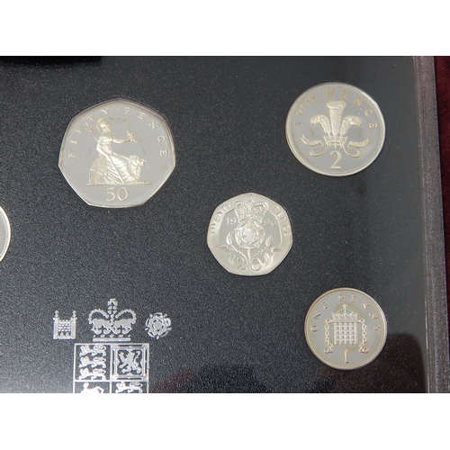 80 - 25th Anniversary of Decimal Coinage Silver Proof Set 1996, light toning, otherwise practically as st... 