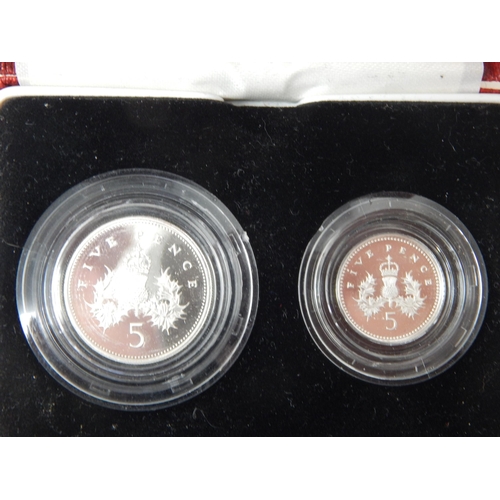 69 - Guernsey Silver Proof Pound 1999; Silver Proof Five Pence Two-Coin Set 1990; Silver Brexit 1 Ounce C... 