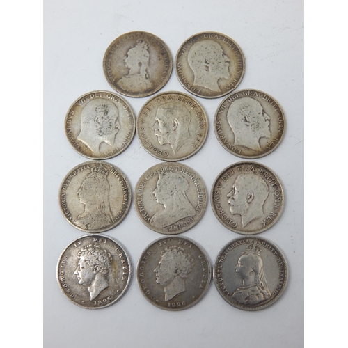 70 - George IV Silver Shillings 1826(2); Victoria Shillings 1887, 1888, 1892, 1899; Edward VII Shillings ... 