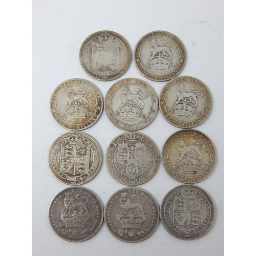 70 - George IV Silver Shillings 1826(2); Victoria Shillings 1887, 1888, 1892, 1899; Edward VII Shillings ... 