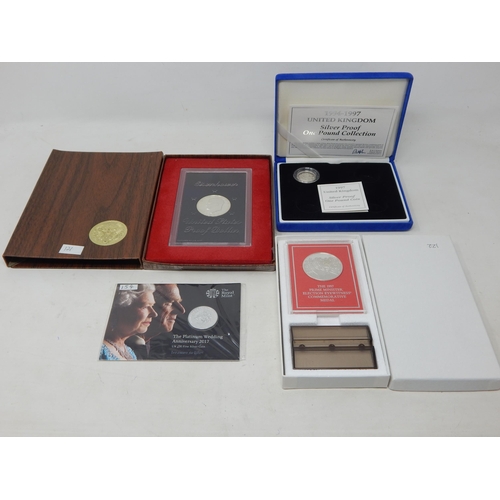 82 - USA Eisenhower Silver Proof Dollar 1972; 1997 Silver Proof Pound; Tony Blair Silver Medallion; The P... 