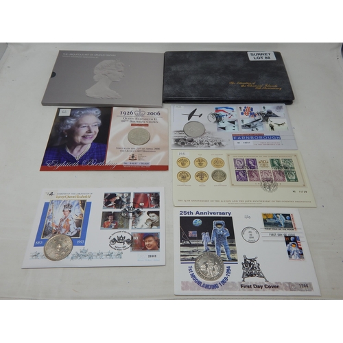 88 - 25th Anniversary of the £1 coin and 50th Anniversary of the Country Definitive stamps cover; Queen E... 