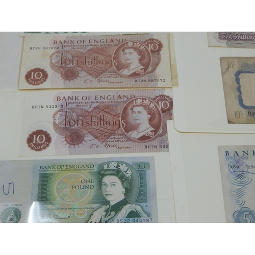 91 - Bank of England Beale War Issue Pound note; Bank of England War Issue Peppiatt Ten Shilling note; Ff... 