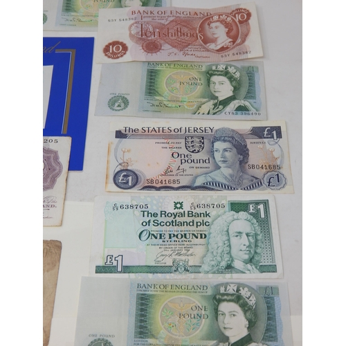 91 - Bank of England Beale War Issue Pound note; Bank of England War Issue Peppiatt Ten Shilling note; Ff... 