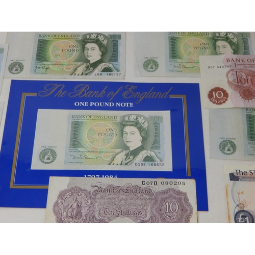 91 - Bank of England Beale War Issue Pound note; Bank of England War Issue Peppiatt Ten Shilling note; Ff... 