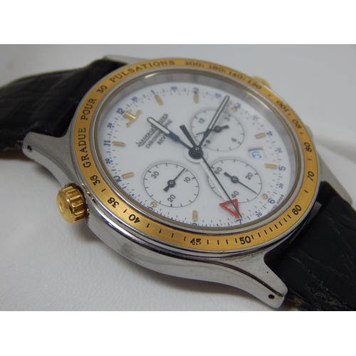 368 - Jaeger LeCoultre Chronograph Heraion Reveil Gentleman's Wristwatch: Serial No 1715362 in Original Fi... 