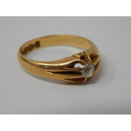 377 - 18ct Yellow Gold Ring: Size N