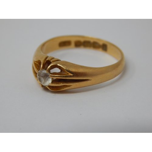 377 - 18ct Yellow Gold Ring: Size N