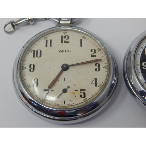 389 - Ingersoll Top Wind Pocket Watch together with a similar watch by Smiths A/F