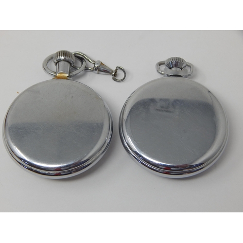 389 - Ingersoll Top Wind Pocket Watch together with a similar watch by Smiths A/F