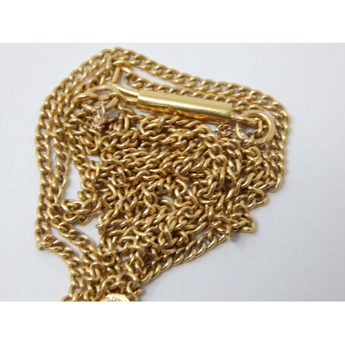 403 - 18ct Yellow Gold Chain with 18ct Gold Pendant: Weight 9.6g