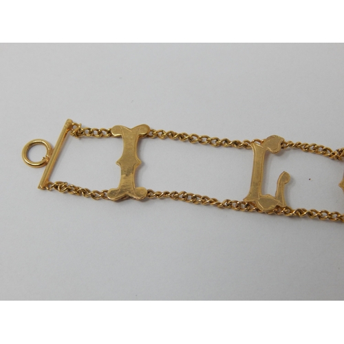 406 - 9ct Yellow Gold Bracelet 