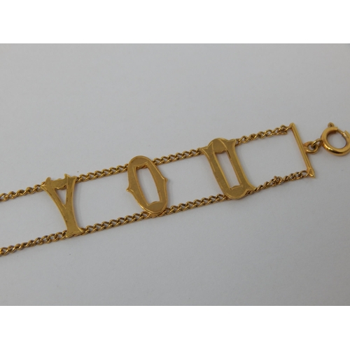 406 - 9ct Yellow Gold Bracelet 