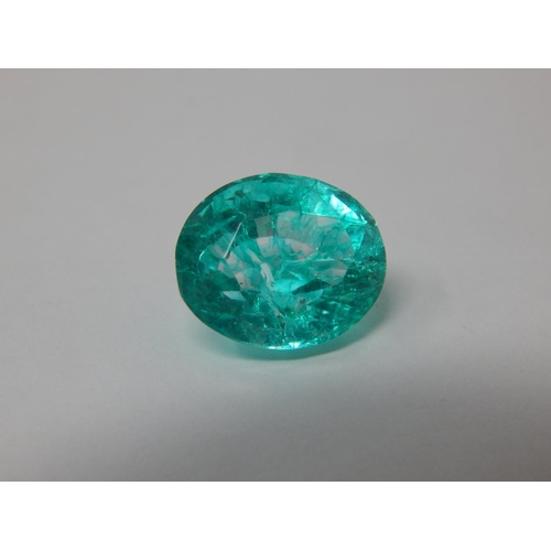 434 - A 10.02ct Oval Cut Emerald with G.I.L Certificate of Authenticity.