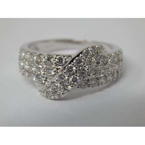 445 - 1ct Diamond Ring Set in Platinum: Clarity: Internally Flawless: Colour: G-H: Ring Size N/O