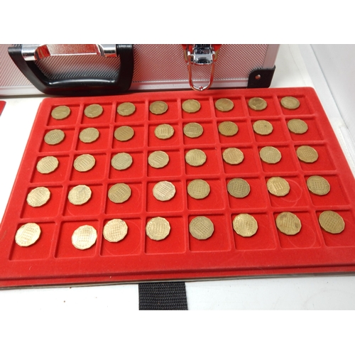 15 - Collection of Pre-Decimal coins from Brass Threepences to Crowns housed on 6 trays in steel collecto... 