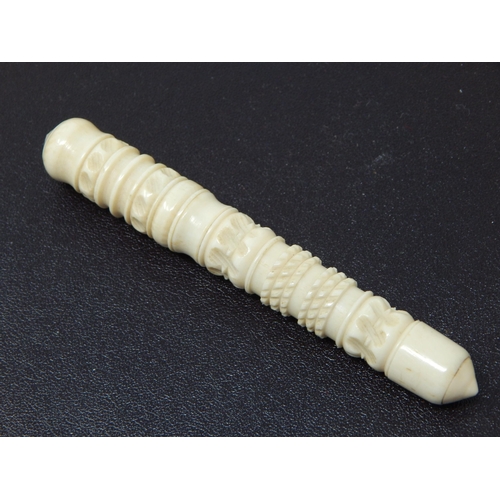 659 - 19th Century Carved Ivory Needle Holder