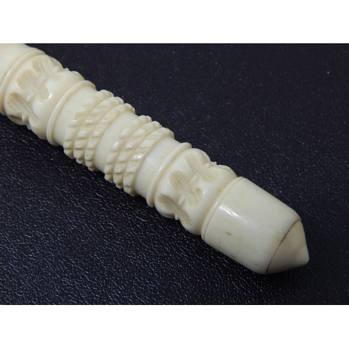 659 - 19th Century Carved Ivory Needle Holder