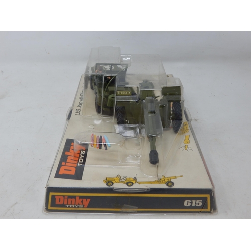 404 - DINKY TOYS: 615 U.S Jeep with 105mm Howitzer