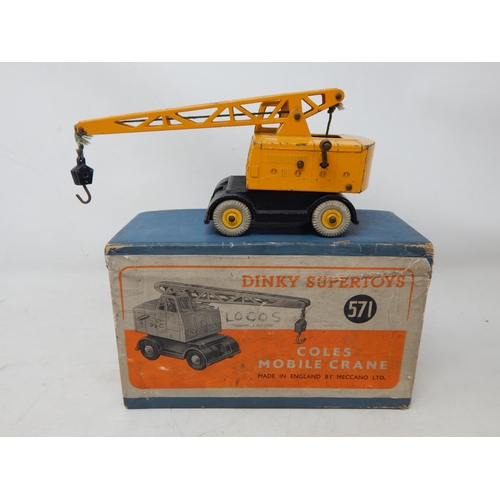 418 - DINKY SUPER TOYS: 571 Coles mobile Crane