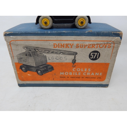 418 - DINKY SUPER TOYS: 571 Coles mobile Crane