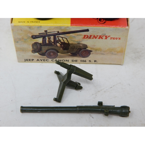 430 - DINKY TOYS: FRENCH ISSUE: 829 Jeep Avec Canon De 106 S.R