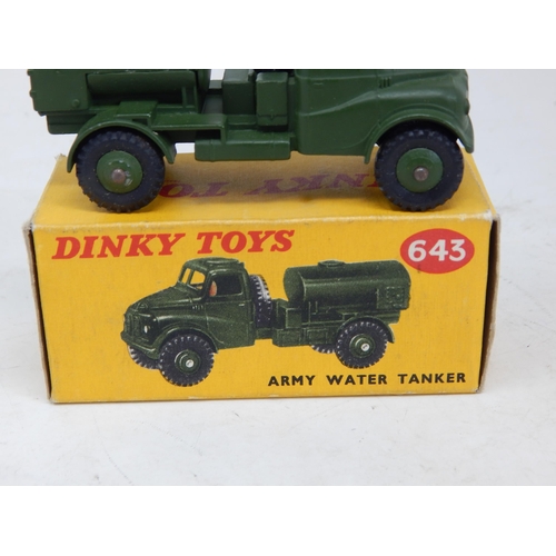 454 - DINKY TOYS: 643 Army Water Tanker