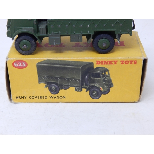 456 - DINKY TOYS: 623 Army Covered Wagon