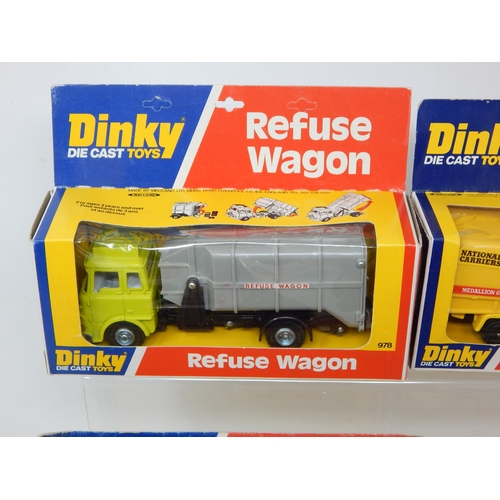 466 - DINKY TOYS: 978 Refuse Wagon, 383 Convoy National Carriers Truck, 674 Coastguard Amphibious Missile ... 