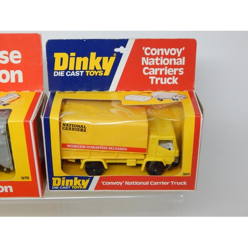 466 - DINKY TOYS: 978 Refuse Wagon, 383 Convoy National Carriers Truck, 674 Coastguard Amphibious Missile ... 