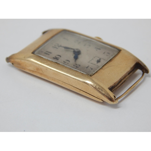 307 - Art Deco 9ct Gold Buren Aldis Swiss Gentleman's Wristwatch with Subsidiary Seconds Dial. Gold weight... 