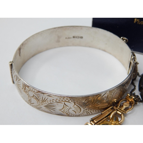 310 - Two Hallmarked Silver Bracelets together with a ladies wristwatch & part gold tooth