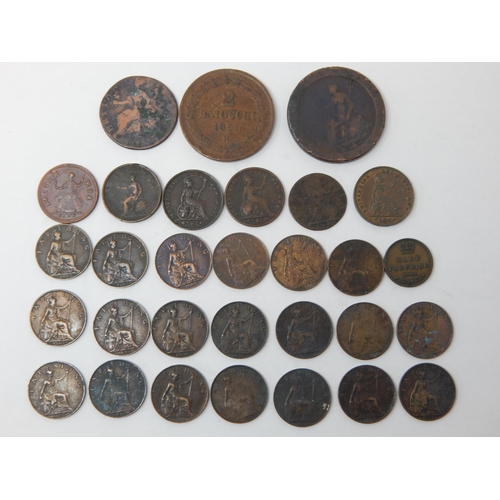 226 - Collection of early Copper coinage comprising: Anne 