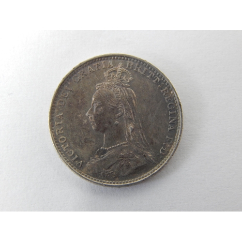 228 - Victoria Jubilee Head Proof Silver Threepence 1887, slight scratch to obverse which is toned, revers... 