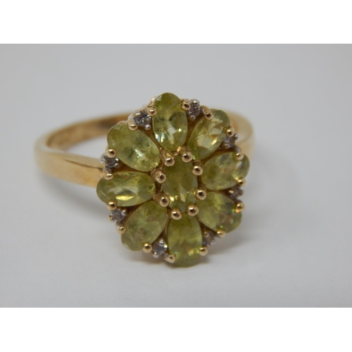 314 - 9ct Yellow Gold Capelinha Sphene Ring 2.10ct: Size N: With Certificate of Authenticity