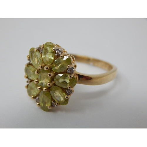 314 - 9ct Yellow Gold Capelinha Sphene Ring 2.10ct: Size N: With Certificate of Authenticity