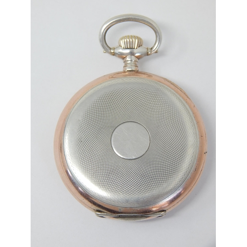 320 - OMEGA Silver & Rose Gold Gentleman's Top Wind pocket Watch with Subsidiary Dial. Movement signed OME... 