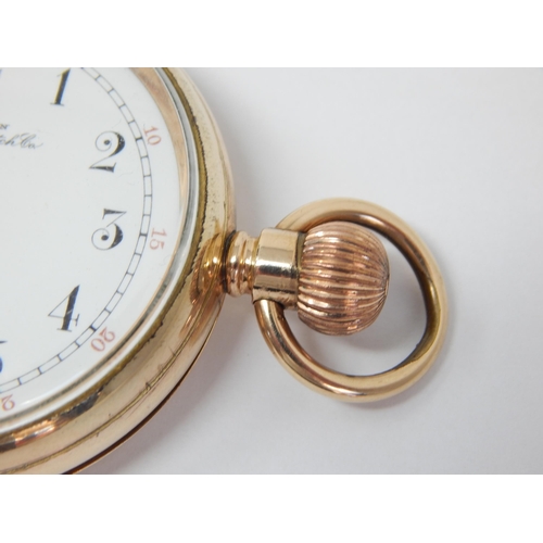 321 - American Waltham Watch Co Gentleman's Top Wind Gold Plated Pocket Watch with Subsidiary Seconds Dial... 