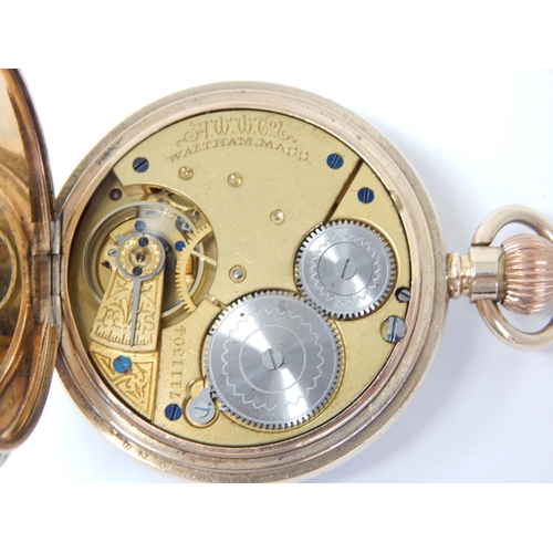 321 - American Waltham Watch Co Gentleman's Top Wind Gold Plated Pocket Watch with Subsidiary Seconds Dial... 