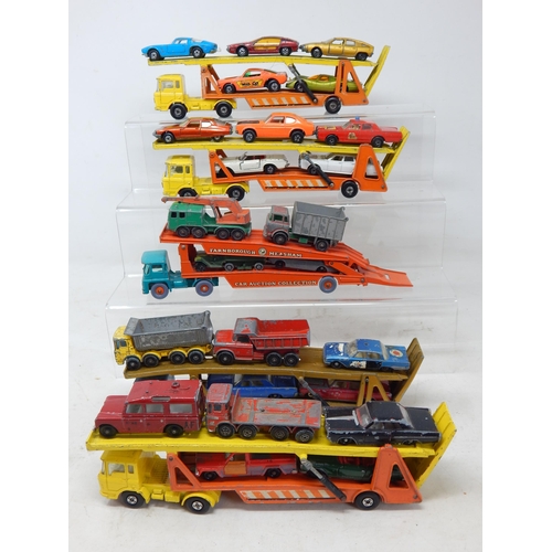 482 - MATCHBOX SERIES: Transporters with Vehicles (lot)